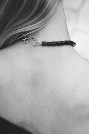 Deco Collar in Barrel-Cut Onyx - Sophie Buhai