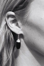 Dripping Stone Earrings in Onyx - Sophie Buhai