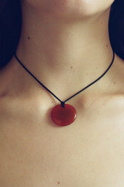 Small Full Moon Pendant in Carnelian - Sophie Buhai