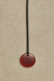 Small Full Moon Pendant in Carnelian - Sophie Buhai