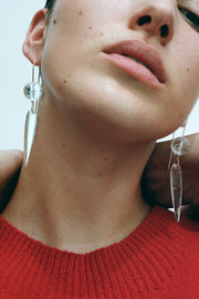 Moon Drop Earrings in Quartz - Sophie Buhai